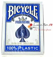 acceder a la fiche du jeu Jeu de Cartes - 100 % plastique bicycle dos bleu