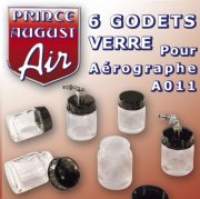 acceder a la fiche du jeu Prince August - 6 godets verre pour aérographe A011