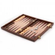 acceder a la fiche du jeu Backgammon bois 38 cm façon loupe d'orme, pliable