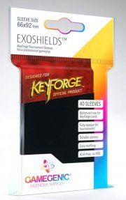 acceder a la fiche du jeu Keyforge : Sachet de 40 sleeves Exoshields Tournament Noir